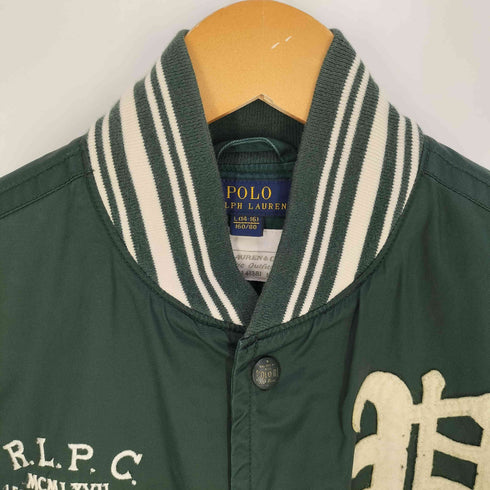 ポロラルフローレン POLO RALPH LAUREN ロゴ ワッペン 刺繍 コットンナイロン スタジャン レディース L (14・16) 160/80