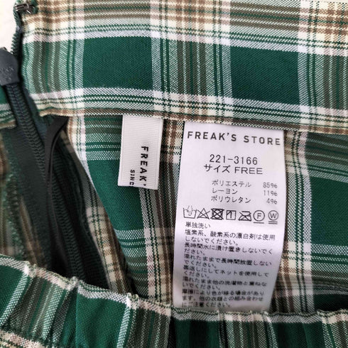 フリークスストア FREAKS STORE サマーチェックプリーツスカート レディース FREE