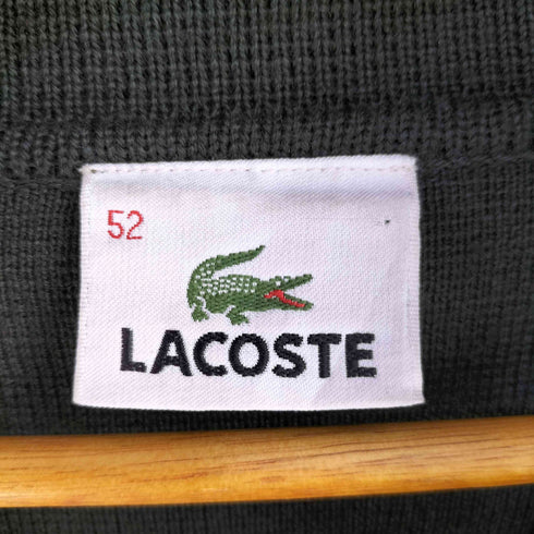 ラコステ LACOSTE 90S アクリルウール 襟付きカーディガン 刺繍ロゴ メンズ 52