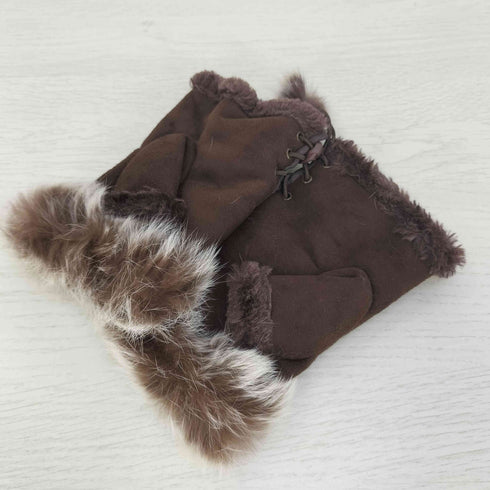 アグ UGG レザー ファー グローブ レディース