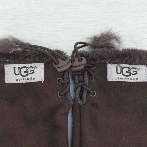 アグ UGG レザー ファー グローブ レディース