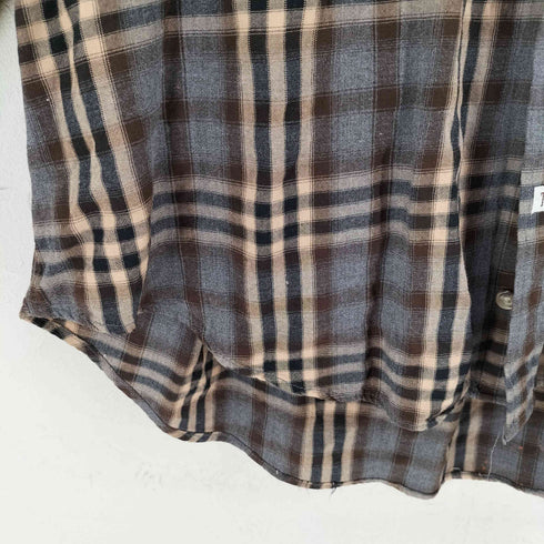 トミーヒルフィガー TOMMY HILFIGER 台湾製 フロント刺繍チェック柄シャツ メンズ L/G