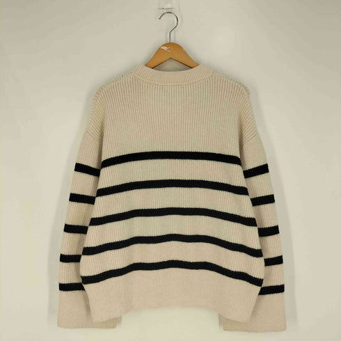 ザラ ZARA アクリルポリナイロン ボーダー クルーネックニット レディース import:M
