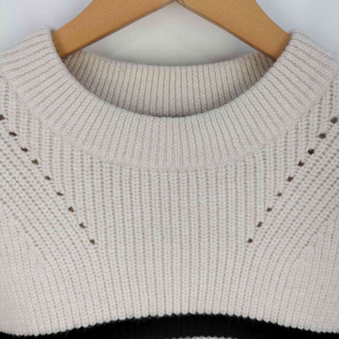 ザラ ZARA アクリルポリナイロン ボーダー クルーネックニット レディース import:M