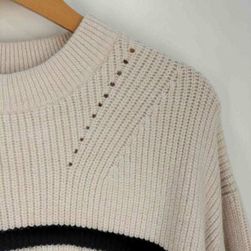 ザラ ZARA アクリルポリナイロン ボーダー クルーネックニット レディース import:M