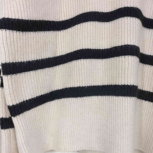 ザラ ZARA アクリルポリナイロン ボーダー クルーネックニット レディース import:M