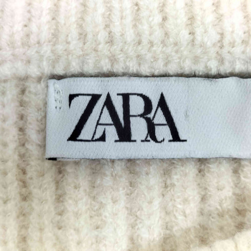 ザラ ZARA アクリルポリナイロン ボーダー クルーネックニット レディース import:M