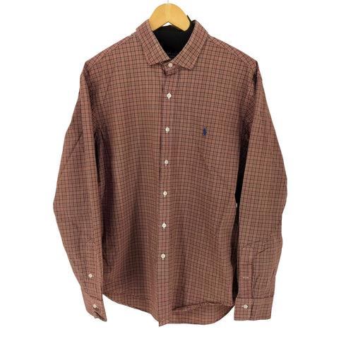 ポロラルフローレン POLO RALPH LAUREN L/S ポニー刺繍 SLIM FIT チェックシャツ メンズ import:XL