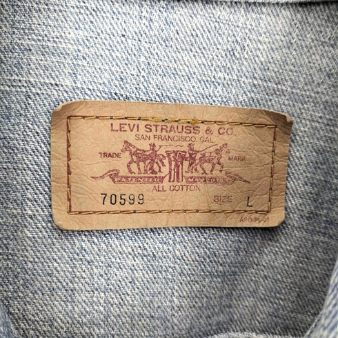 リーバイス Levis 00S 70599 ライト シェイド デニム トラッカー ジャケット 2006年製 メンズ import:L