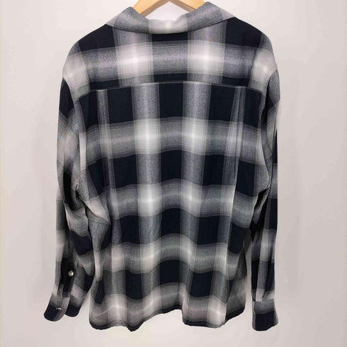 ワコマリア WACKO MARIA OMBRE CHECK OPEN COLLAR SHIRT L/S オンブレチェックオープンカラーシャツ メンズ JPN:M