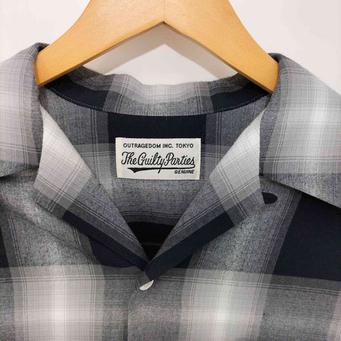 ワコマリア WACKO MARIA OMBRE CHECK OPEN COLLAR SHIRT L/S オンブレチェックオープンカラーシャツ メンズ JPN:M
