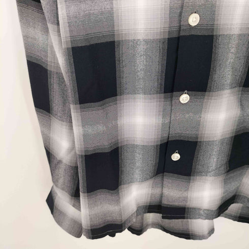 ワコマリア WACKO MARIA OMBRE CHECK OPEN COLLAR SHIRT L/S オンブレチェックオープンカラーシャツ メンズ JPN:M