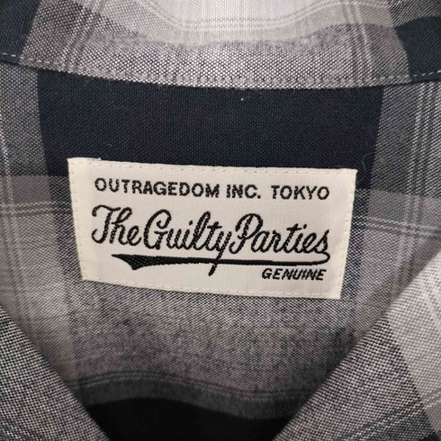 ワコマリア WACKO MARIA OMBRE CHECK OPEN COLLAR SHIRT L/S オンブレチェックオープンカラーシャツ メンズ JPN:M