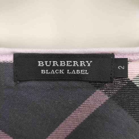 バーバリーブラックレーベル BURBERRY BLACK LABEL ホース刺繍 Uネック L/S カットソー Y2K レディース 2