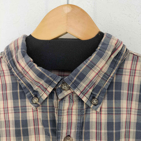 カーハート Carhartt フロントロゴ刺繍 チェック柄BDシャツ メンズ import:L