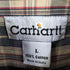 カーハート Carhartt フロントロゴ刺繍 チェック柄BDシャツ メンズ import:L