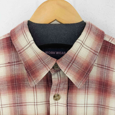 WORK WEAR フロント刺繍 チェック柄シャツ メンズ import:XL