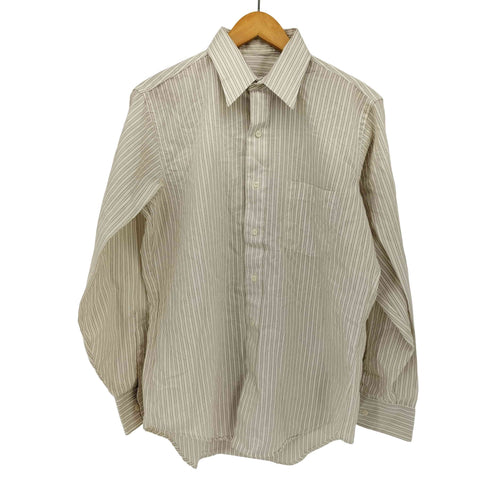 80-90s vintage ストライプ レギュラーカラーシャツ メンズ 15 1/2
