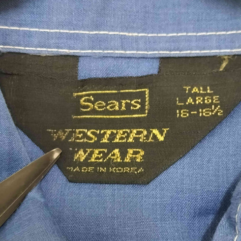 シアーズ Sears 70s ウエスタン S/Sシャツ 半袖 メンズ 16-16 1/2