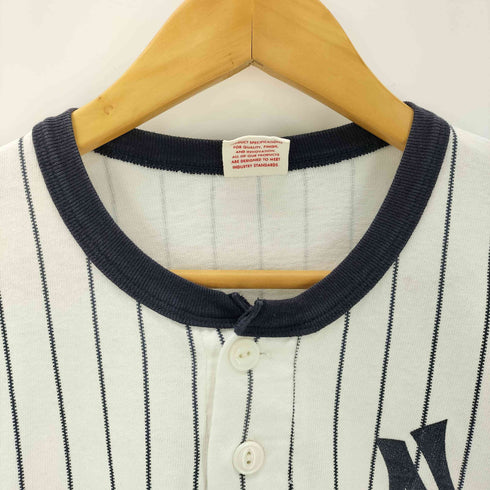 マジェスティック MAJESTIC 90s ヘンリーネック ベースボールカットソー メンズ JPN:M