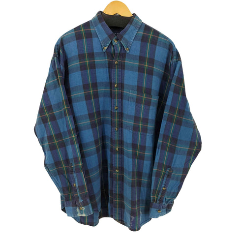 ガント GANT INDIGO COTTON チェック柄BDシャツ メンズ L/G