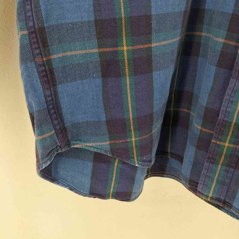 ガント GANT INDIGO COTTON チェック柄BDシャツ メンズ L/G