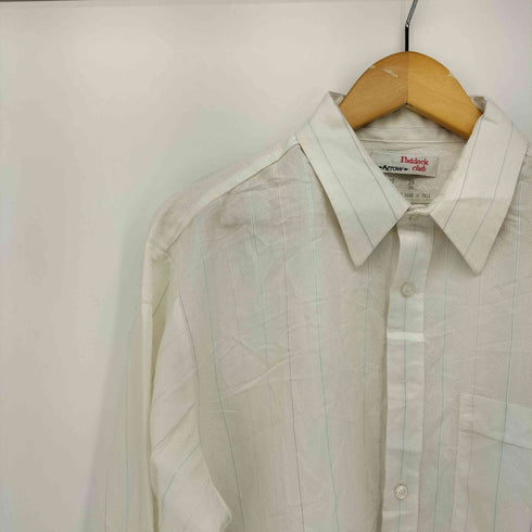 アロー ARROW Paddock club 70s vintage 襟芯 ストライプ レギュラーカラーシャツ メンズ 17 35