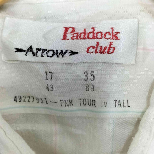 アロー ARROW Paddock club 70s vintage 襟芯 ストライプ レギュラーカラーシャツ メンズ 17 35