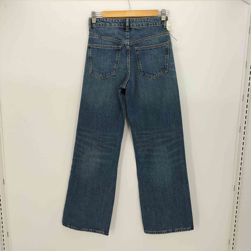 ザラ ZARA RELAXED MID-WAIST RHINESTONE JEANS ラインストーンデニム レディース 32