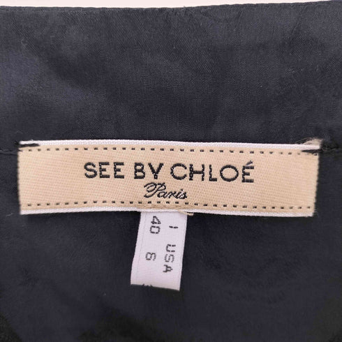 シーバイクロエ SEE BY CHLOE ジャガード シルク ブラウス レディース US:6