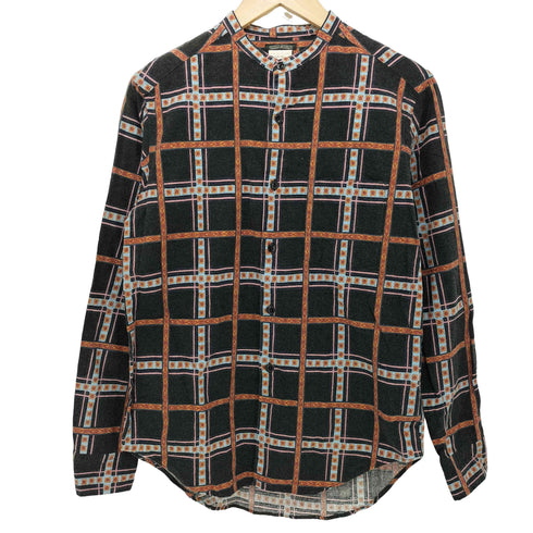 サニースポーツ SUNNY SPORTS デザインチェック バンドカラー L/S シャツ メンズ JPN:S
