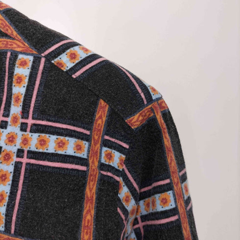 サニースポーツ SUNNY SPORTS デザインチェック バンドカラー L/S シャツ メンズ JPN:S