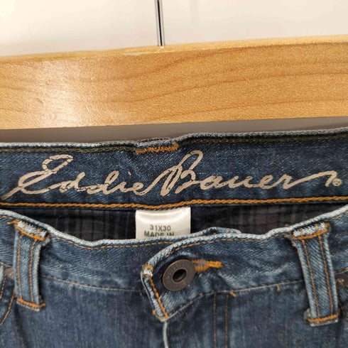 エディーバウアー Eddie Bauer 裏地チェックストレートデニムパンツ メンズ 31/30