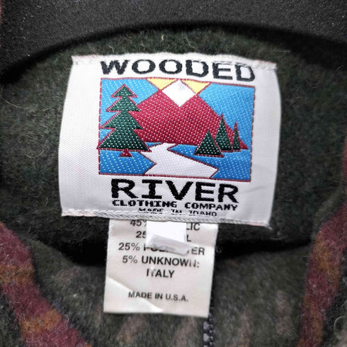 wooded river ウール混アクリル アニマルデザインベスト メンズ import:XL