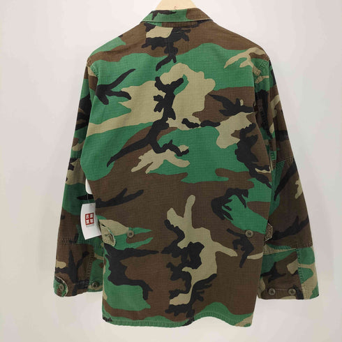 ユーエスアーミー U.S. ARMY 80S 89年製 COMBAT COAT BDU ウッドランドカモ バトル ドレス ユニフォーム リップストップ ミリタリー ジャケット メンズ S-R