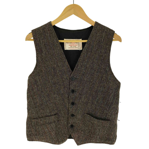ハリスツイード Harris Tweed 70S Harris Tweed SCOTTISH WOOL 5B ツイード ベスト メンズ