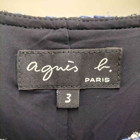 アニエスベー agnes b. PARIS ノースリーブ ツイードワンピース レディース 3