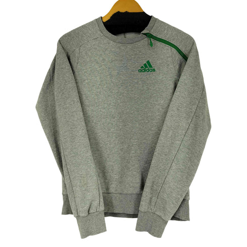 アディダス adidas 横斜めジップロゴ刺繍トレーナー メンズ JPN:S