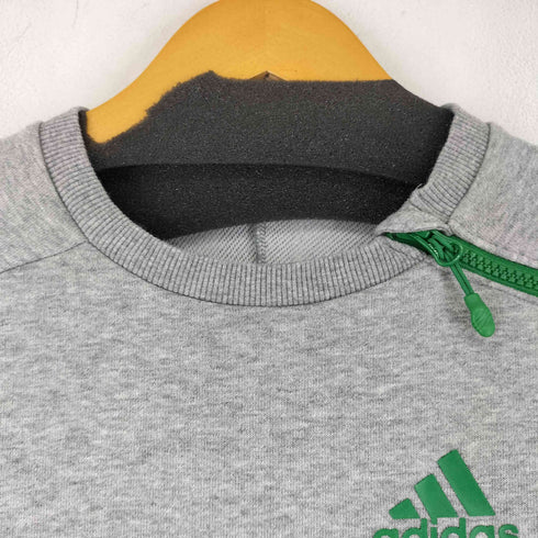 アディダス adidas 横斜めジップロゴ刺繍トレーナー メンズ JPN:S