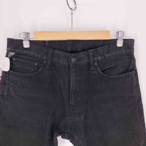 デニムアンドサプライラルフローレン DENIM&SUPPLY RALPH RAUREN 紙パッチ ジップフライ ストレート ブラック デニム パンツ メンズ 31/32