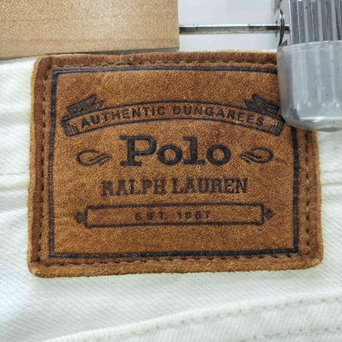 ポロラルフローレン POLO RALPH LAUREN ホワイトレギュラーデニムパンツ メンズ 32×32