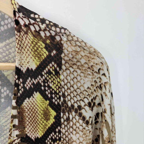 ジャストカヴァリ Just Cavalli パイソン柄 ベルテッドカーディガン ドレス レディース XS