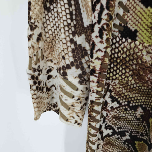 ジャストカヴァリ Just Cavalli パイソン柄 ベルテッドカーディガン ドレス レディース XS