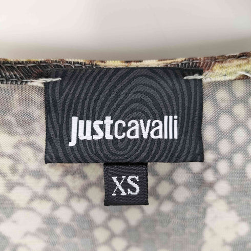 ジャストカヴァリ Just Cavalli パイソン柄 ベルテッドカーディガン ドレス レディース XS