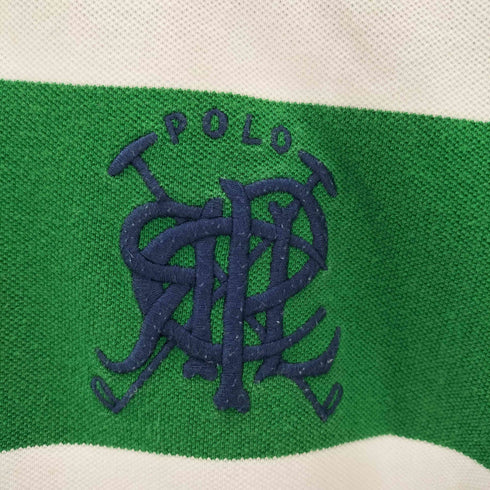 ポロラルフローレン POLO RALPH LAUREN CUSTOMFIT エンブレム ロゴ 刺繍 ボーダー ポロシャツ メンズ import:S