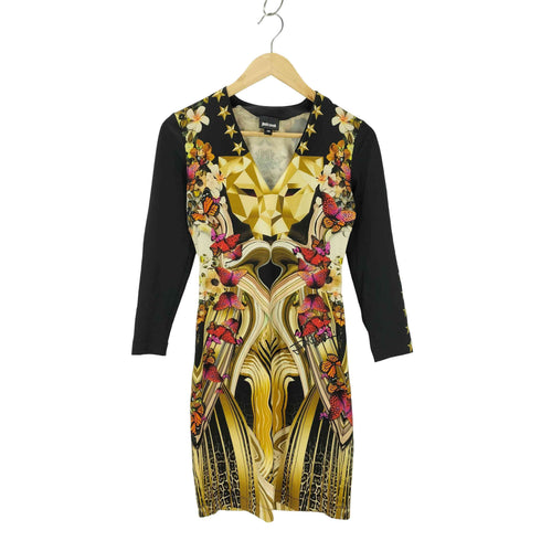 ジャストカヴァリ Just Cavalli ゴージャスプリント ナイロンショートドレス レディース 38