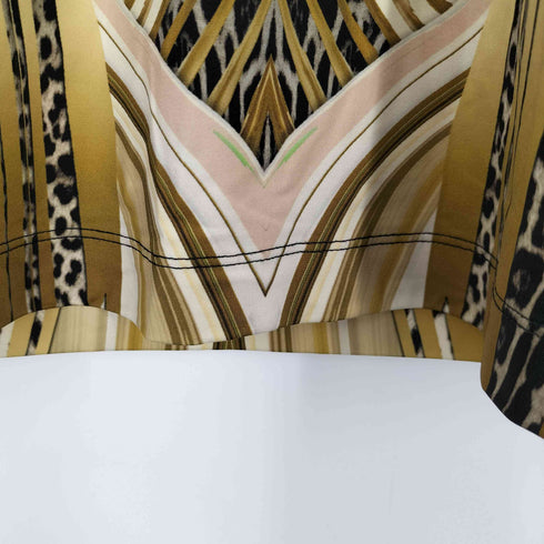 ジャストカヴァリ Just Cavalli ゴージャスプリント ナイロンショートドレス レディース 38