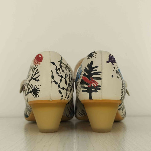 カンペール CAMPER TWS ツインズ アニマル 刺繍 プリント パンプス レディース 36