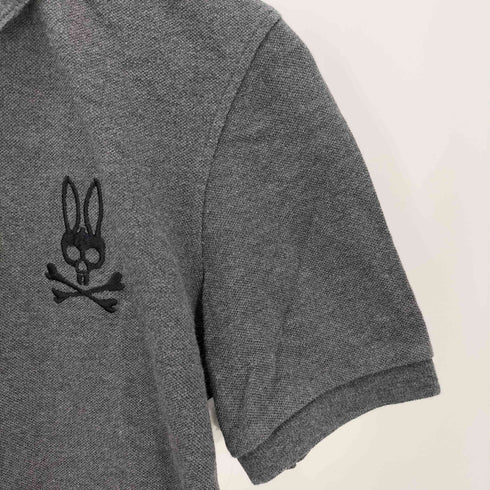 サイコバニー Psycho Bunny 裏地迷彩柄 刺繍ロゴ ポロシャツ メンズ M