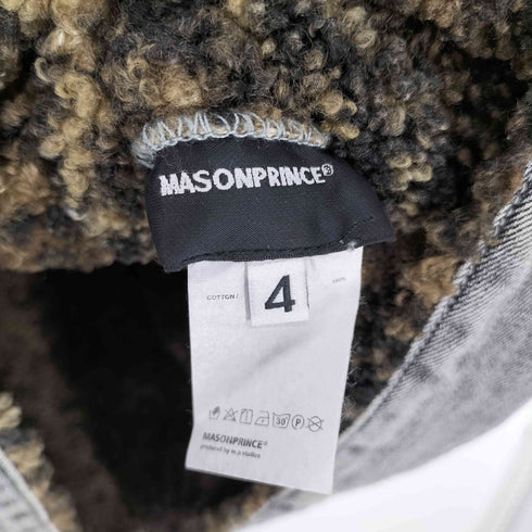 メゾンプリンス mason prince リバーシブル レオパード柄 フェイクボア デニムジャケット メンズ JPN:4